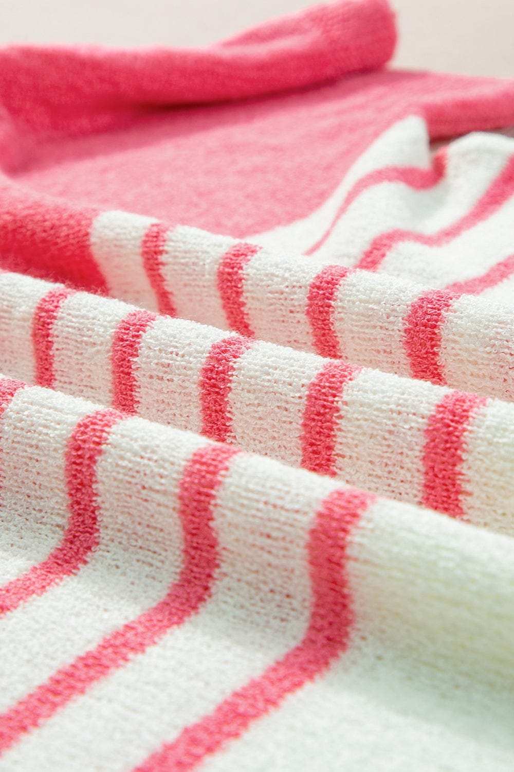 Striped V-Neck Short Sleeve Knit Top - Trendsi - Flyclothing LLC