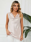 Solid Cowl Neck Top - Trendsi - Flyclothing LLC