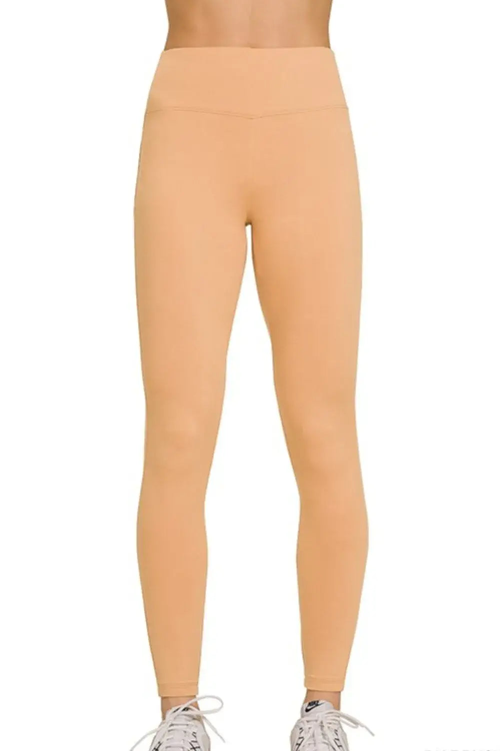 Zenana Microfiber Waistband Leggings - Trendsi - Flyclothing LLC