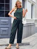 Plaid Sleeveless Top and Pants Set - Trendsi - Flyclothing LLC