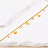 18K Gold-Plated Butterfly Charm Anklet Bracelets - Trendsi - Flyclothing LLC