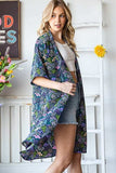 Heimish Full Size Half Sleeve Floral Open Cardigan Plus Size - Trendsi - Flyclothing LLC