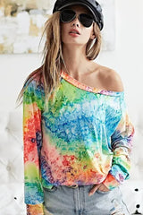 BiBi Tie Dye Soft Knit Jersey T-Shirt - Trendsi - Flyclothing LLC
