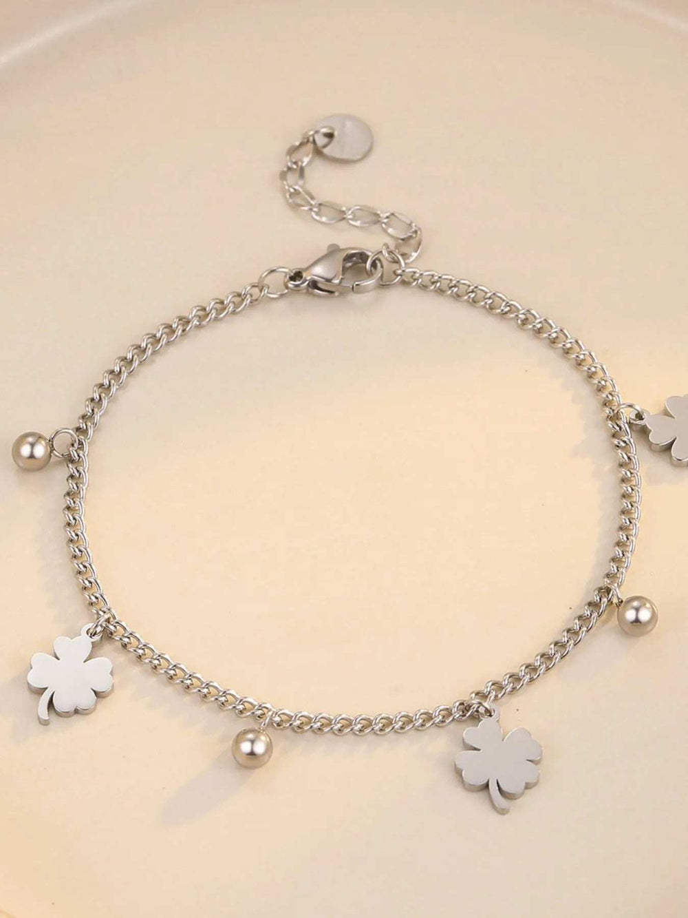 Stainless Steel Four Leaf Clover Bracelet - Trendsi - Flyclothing LLC