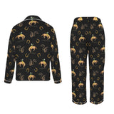 Baha Ranch All Cowboy Western Satin Long Pajamas