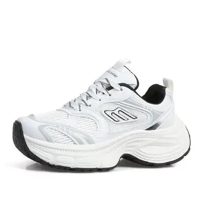 Letter Lace-Up Round Toe Athletic Shoes - Trendsi - Flyclothing LLC