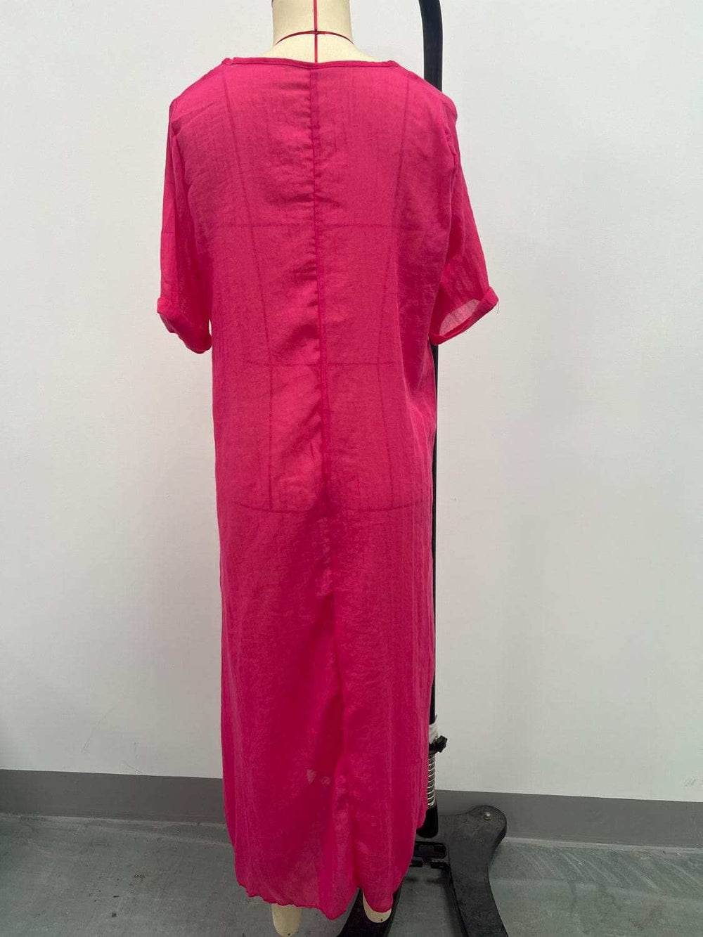 Full Size V-Neck Short Sleeve Midi Dress Plus Size - Trendsi - Flyclothing LLC