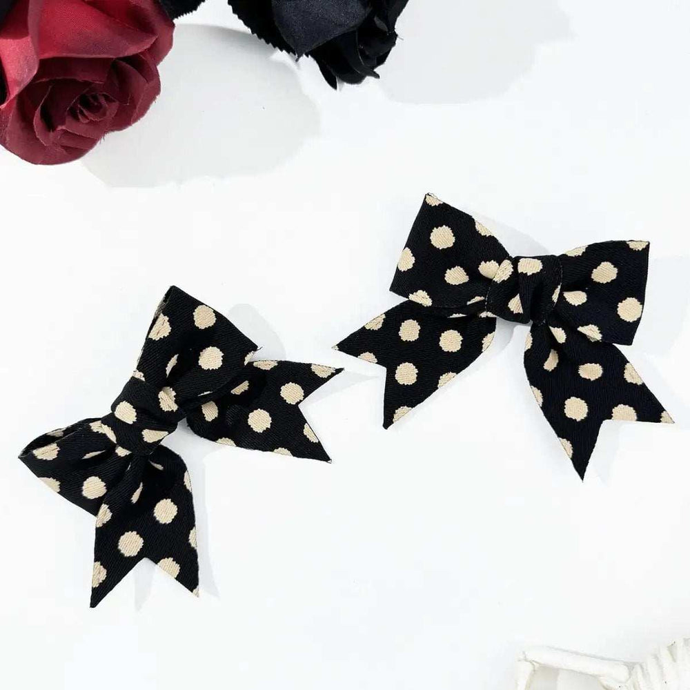 2-Piece Polka Dot Bow Hair Clip - Trendsi - Flyclothing LLC