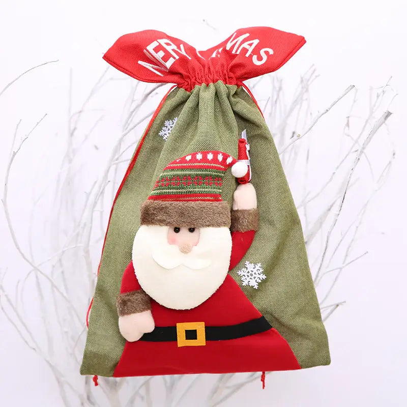Drawstring Christmas Gift Bag - Trendsi - Flyclothing LLC
