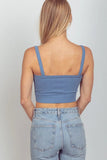VERY J Cable Knit Seamless Cropped Cami - Trendsi