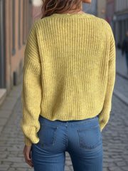 Button Down Long Sleeve Cardigan - Trendsi