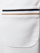 Men's Short Sleeve Collared Neck Striped Polo - Trendsi - Flyclothing LLC
