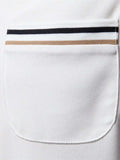 Men's Short Sleeve Collared Neck Striped Polo - Trendsi - Flyclothing LLC