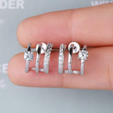 Moissanite 925 Sterling Silver Earrings - Trendsi - Flyclothing LLC
