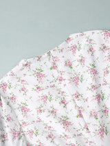 Floral Print Balloon Sleeve Dress - Trendsi - Flyclothing LLC