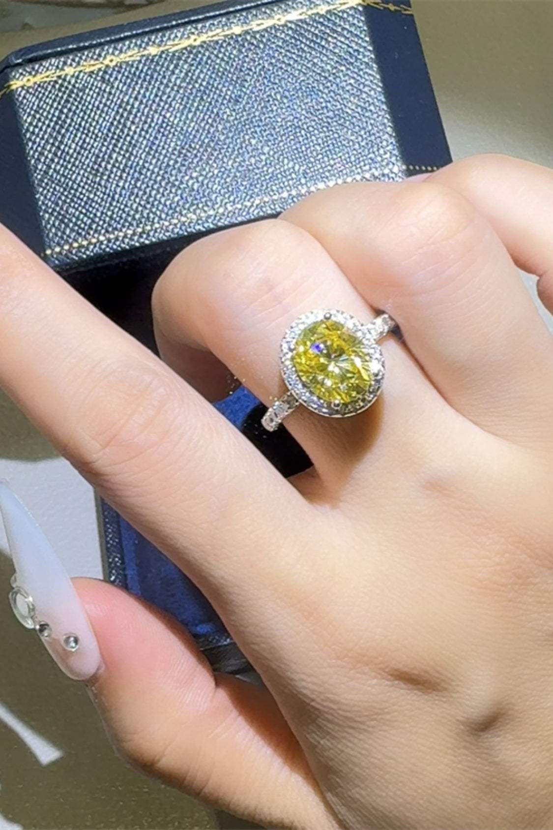 3 Carat Moissanite 925 Sterling Silver Ring - Trendsi - Flyclothing LLC