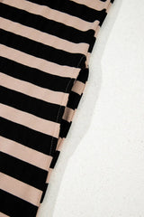 Stripe Casual Round Neck Tee Dress with Pockets - Trendsi - Flyclothing LLC