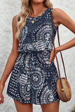 Boho Floral Print Sleeveless Summer Romper - Trendsi - Flyclothing LLC