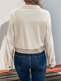 Pocketed Houndstooth Long Sleeve Jacket - Trendsi