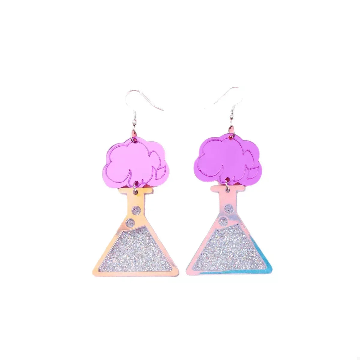 Funky Science Beaker Dangle Earrings - Trendsi - Flyclothing LLC