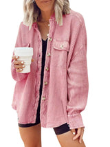 Oversized Waffle Knit Button-Up Jacket - Trendsi - Flyclothing LLC