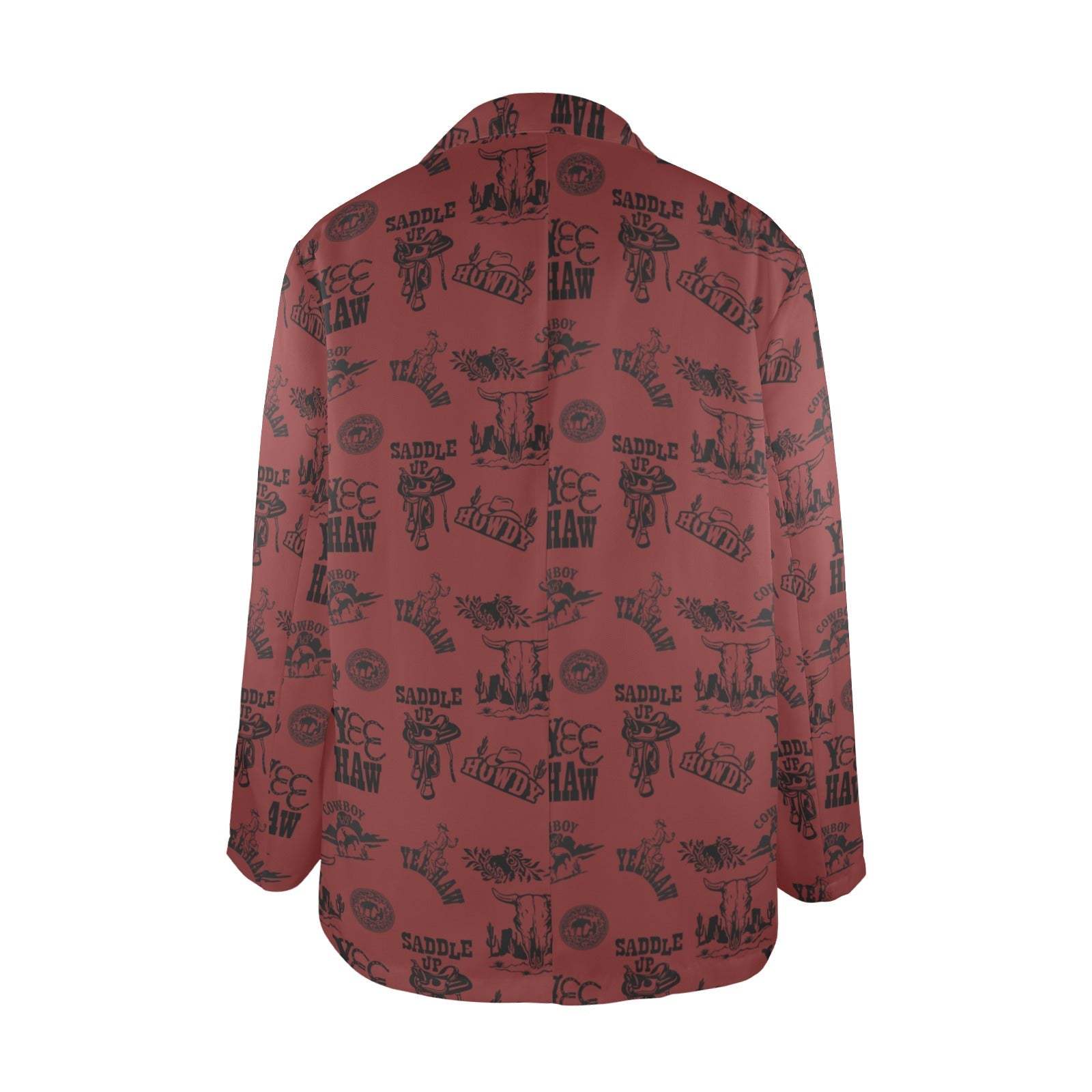 Baha Ranch Burgandy Cowboy Women's Western Blazer - Baha Ranch Western Wear - Flyclothing LLC