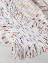 Fringe Open Front Half Sleeve Poncho - Trendsi - Flyclothing LLC