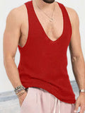 Men's Plus Size V-Neck Wide Strap Tank - Trendsi - Flyclothing LLC