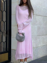 Ribbed Knit Cami Dress and Cover Up Sweater Set - Trendsi - Flyclothing LLC