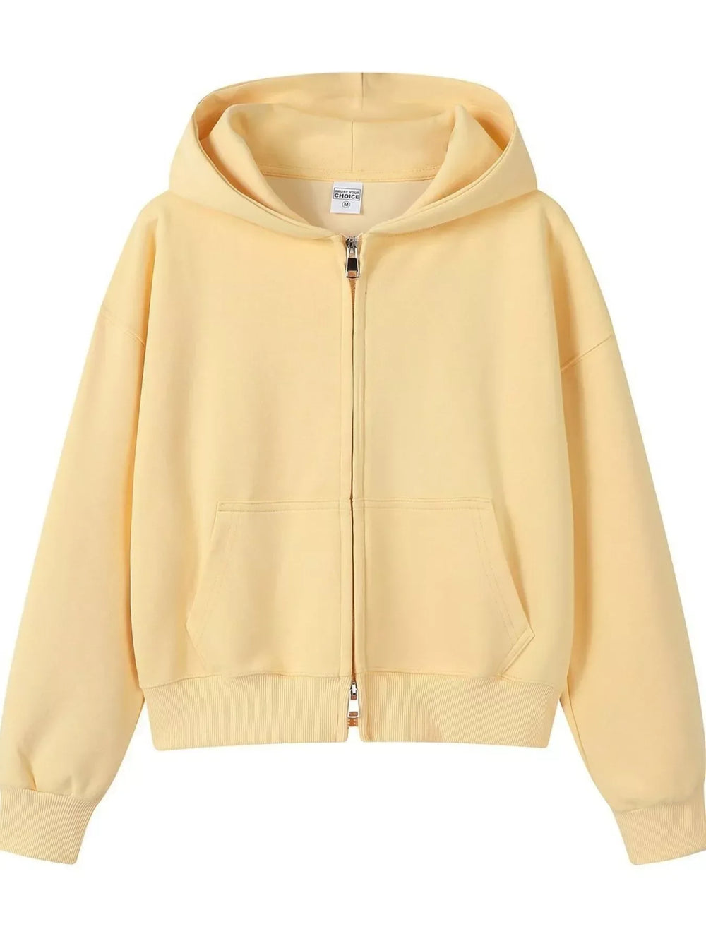 Full Size Casual Zip-Up Long Sleeve Hoodie Plus Size - Trendsi - Flyclothing LLC