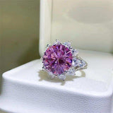 10 Carat Moissanite Zircon 925 Sterling Silver Ring - Trendsi - Flyclothing LLC