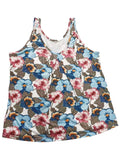 Printed Scoop Neck Wide Strap Tank - Trendsi
