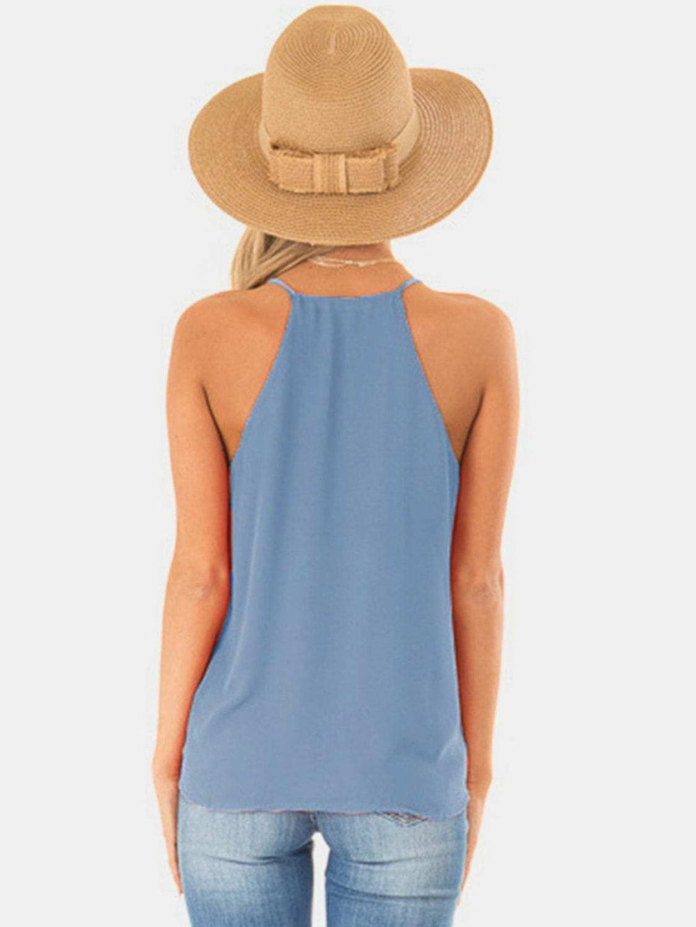 Full Size Surplice Spaghetti Strap Top - Trendsi - Flyclothing LLC