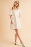 Aemi + Co Square Neck Babydoll Dress with Pockets - Trendsi