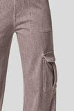 High Waist Straight Leg Cargo Jeans - Trendsi - Flyclothing LLC