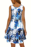 Printed Scoop Neck Wide Strap Mini Dress - Trendsi - Flyclothing LLC