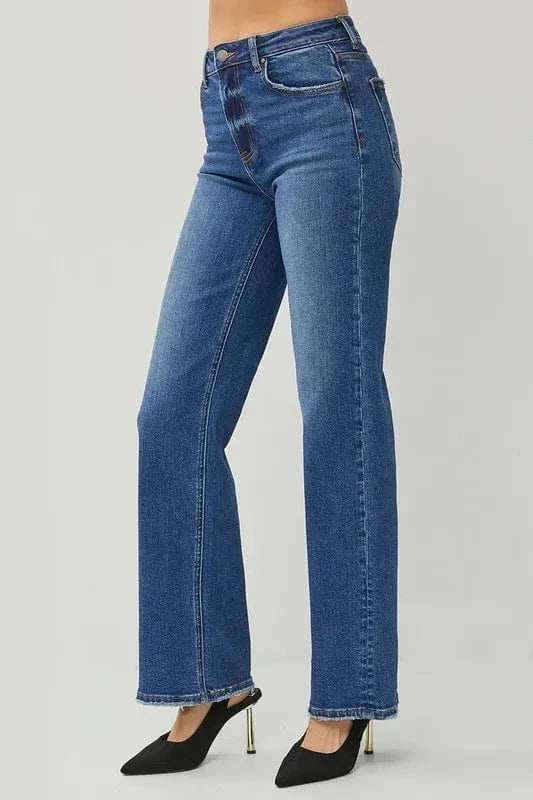 RISEN High Rise Straight Jeans - Trendsi - Flyclothing LLC