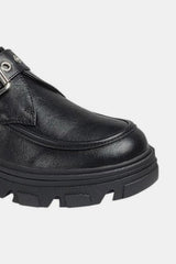 Forever Link Buckled Platform Lug Sole Loafers - Trendsi