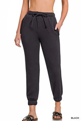 Zenana Fleece Drawstring Joggers With Pocket - Trendsi - Flyclothing LLC