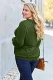 Basic Bae Full Size V-Neck Lantern Sleeve Top - Trendsi - Flyclothing LLC
