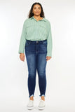 Kancan Full Size High Rise Frayed Ankle Skinny Jeans - Trendsi