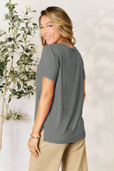 Basic Bae Full Size Round Neck Short Sleeve T-Shirt - ShopBasicbae - Flyclothing LLC