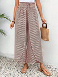 Tied Printed Wide Leg Pants - Trendsi - Flyclothing LLC