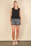 VERY J Side Tie Detail Ruffled Sleeveless Top - Trendsi
