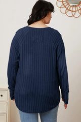 Basic Bae Full Size Ribbed Thumbhole Sleeve T-Shirt - ShopBasicbae - Flyclothing LLC