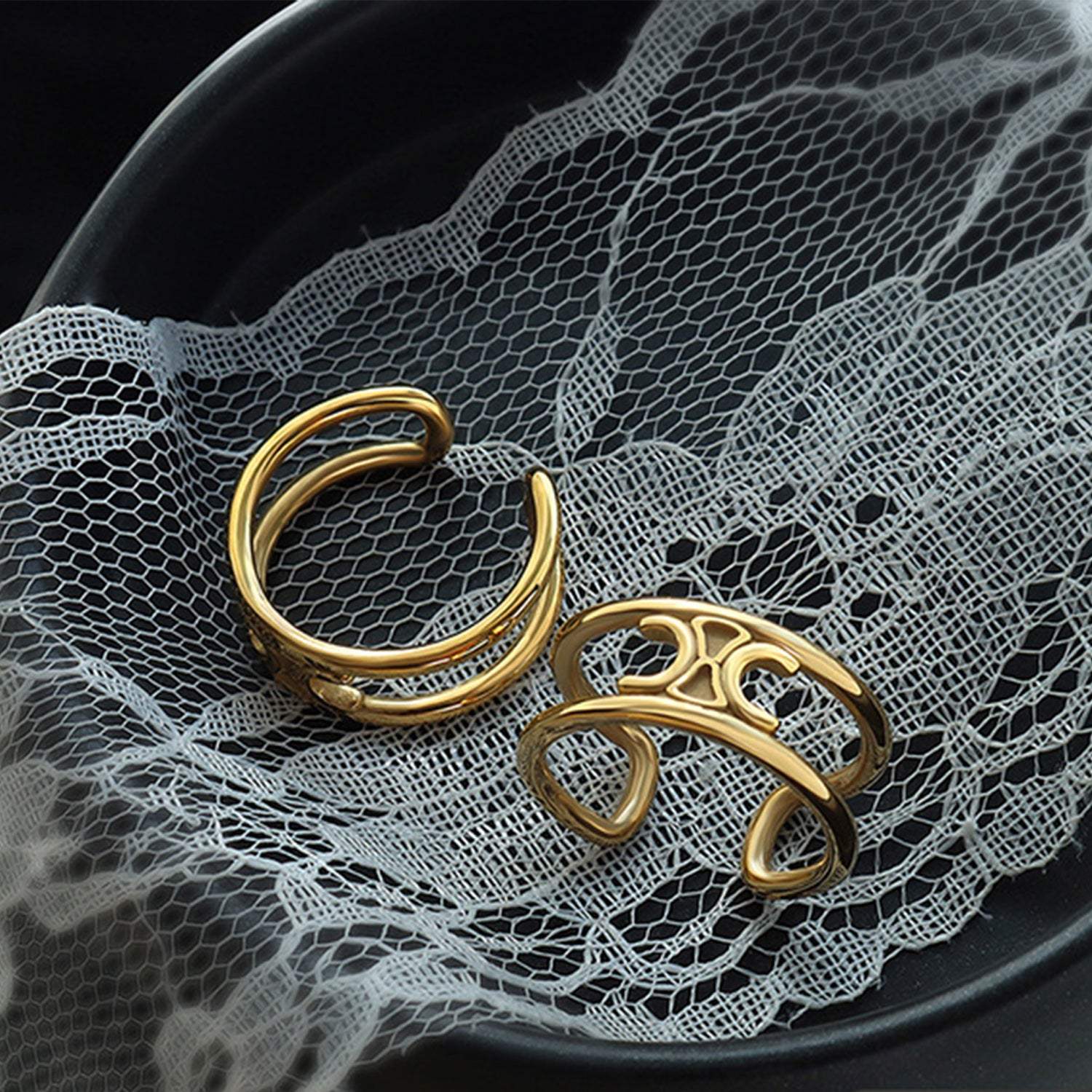 Titanium Steel Double-Layered Ring - Trendsi - Flyclothing LLC