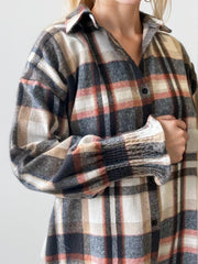 Plaid Button Up Long Sleeve Shirt - Trendsi