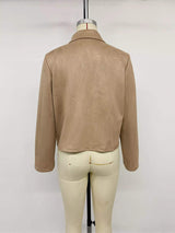 Collared Neck Button Up Jacket - Trendsi - Flyclothing LLC