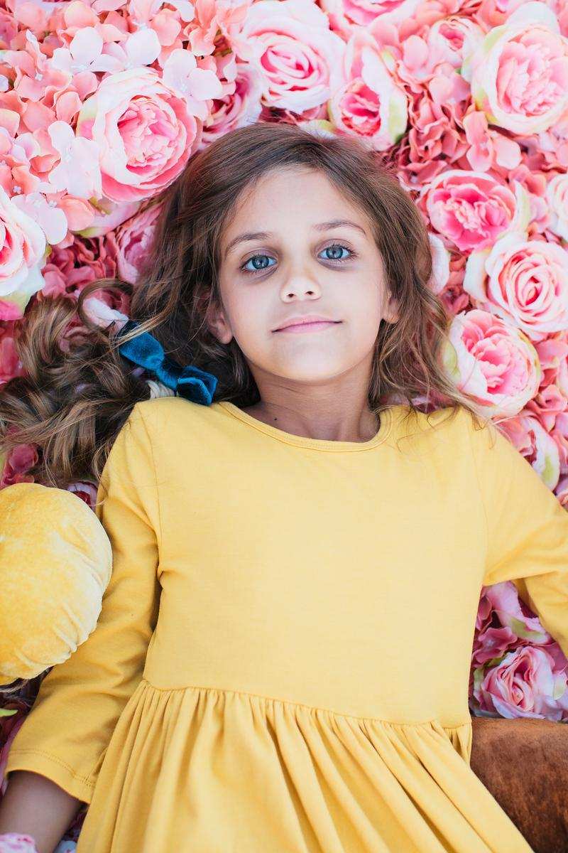 Mustard 3/4 Sleeve Pocket Twirl Dress - Mila & Rose ® - Flyclothing LLC