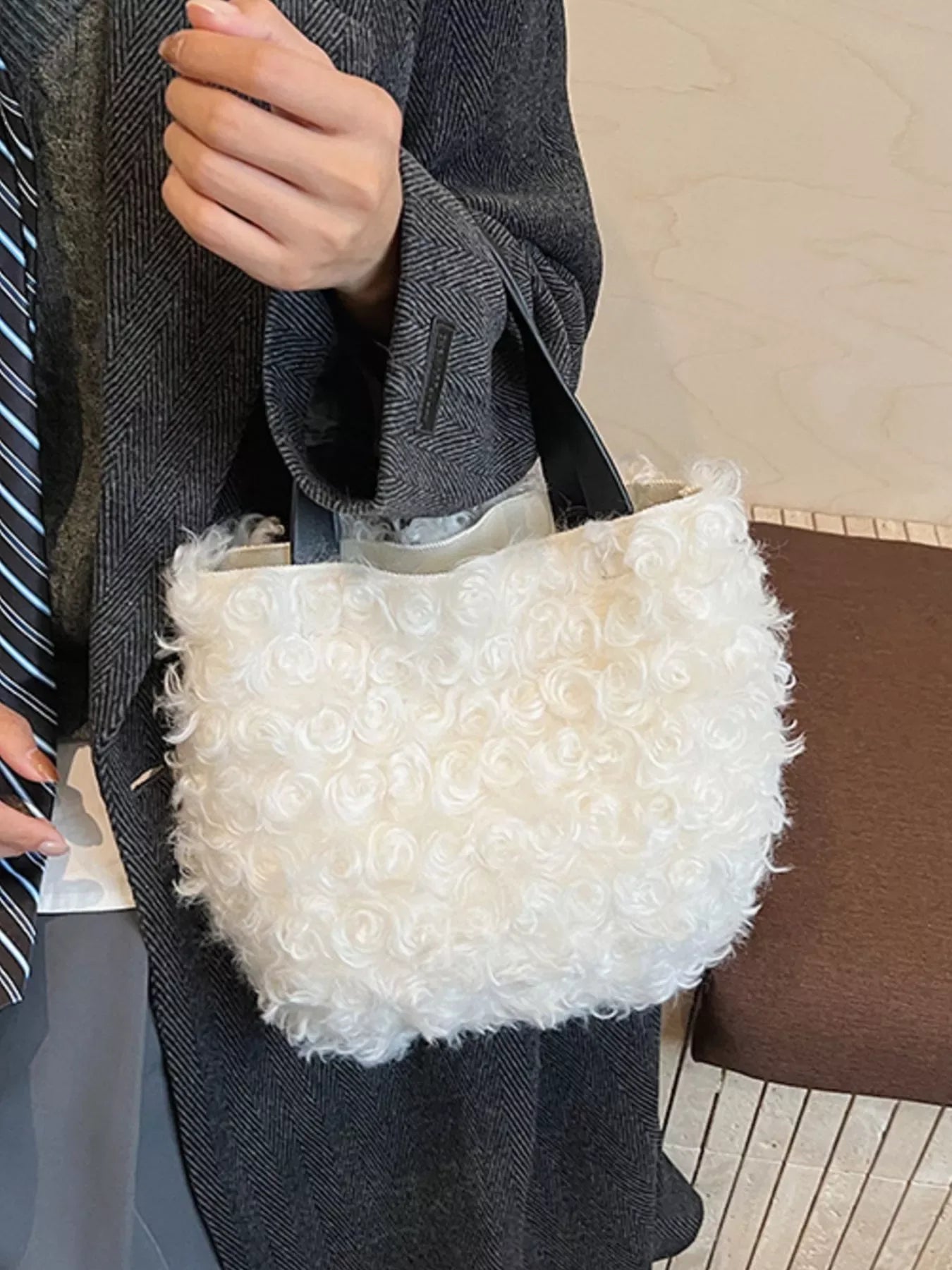 Lightweight Fluffy Handbag - Trendsi - Flyclothing LLC